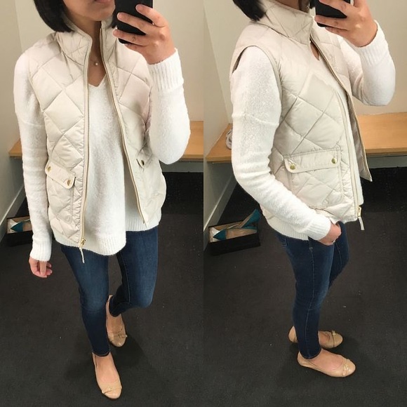 J. Crew ivory puffer vest - Picture 9 of 15